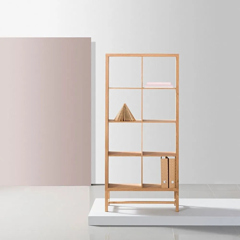 Jonas Display Shelf 2 x 4 75 x 33 x 162cm American Oak