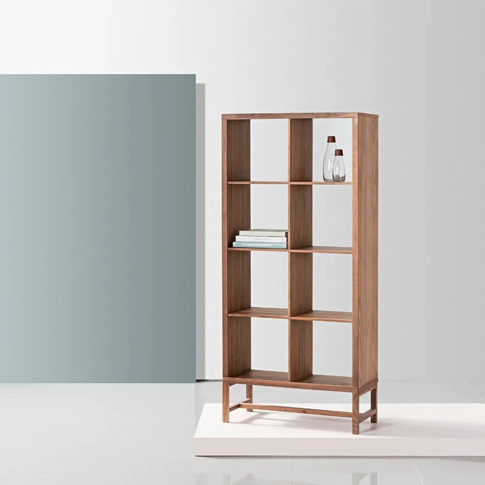 Jonas Display Shelf 2 x 4 75 x 33 x 162cm American Walnut