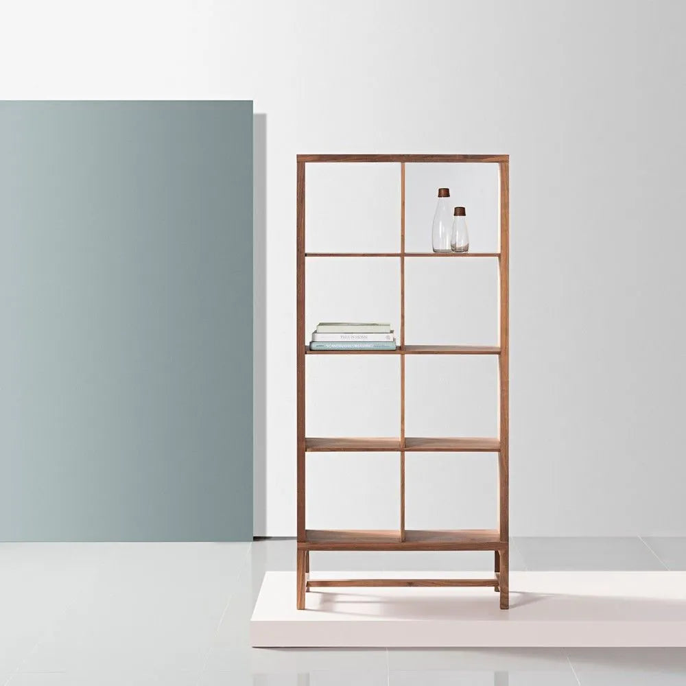 Jonas Display Shelf 2 x 4 75 x 33 x 162cm American Walnut