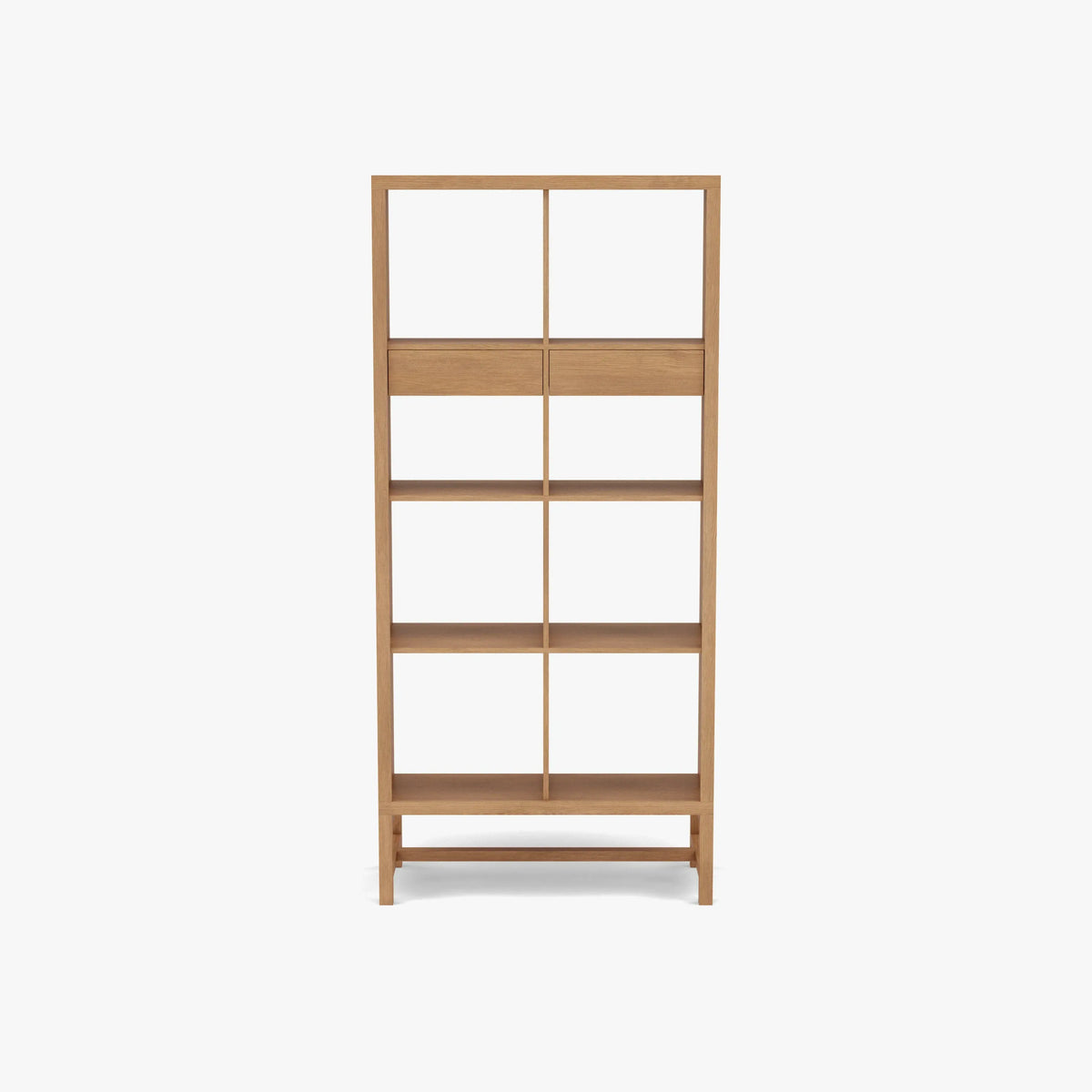Jonas Display Shelf 2 x 4 with Drawers 75 x 33 x 162cm American Oak