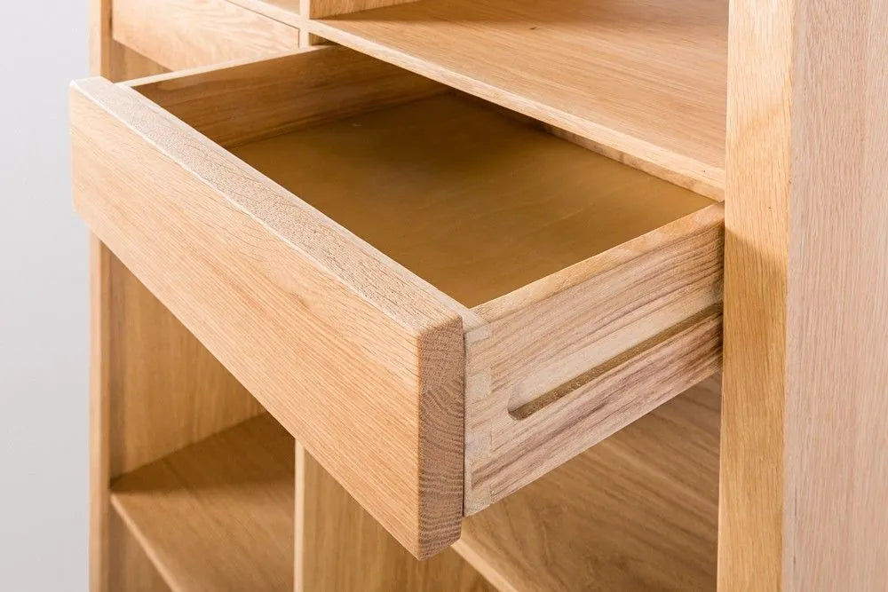 Jonas Display Shelf 2 x 4 with Drawers 75 x 33 x 162cm American Oak