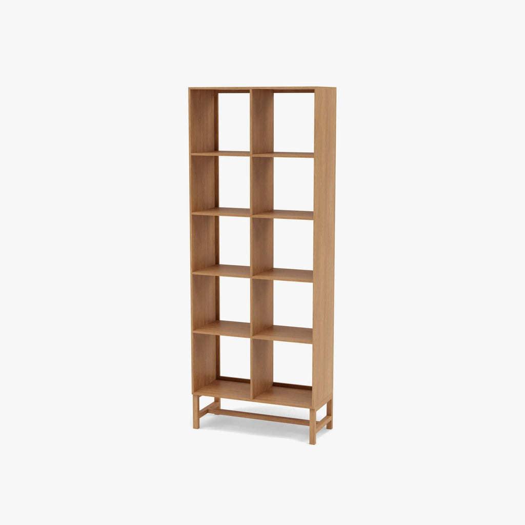 Jonas Display Shelf 2 x 5 75 x 33 x 196cm American Oak