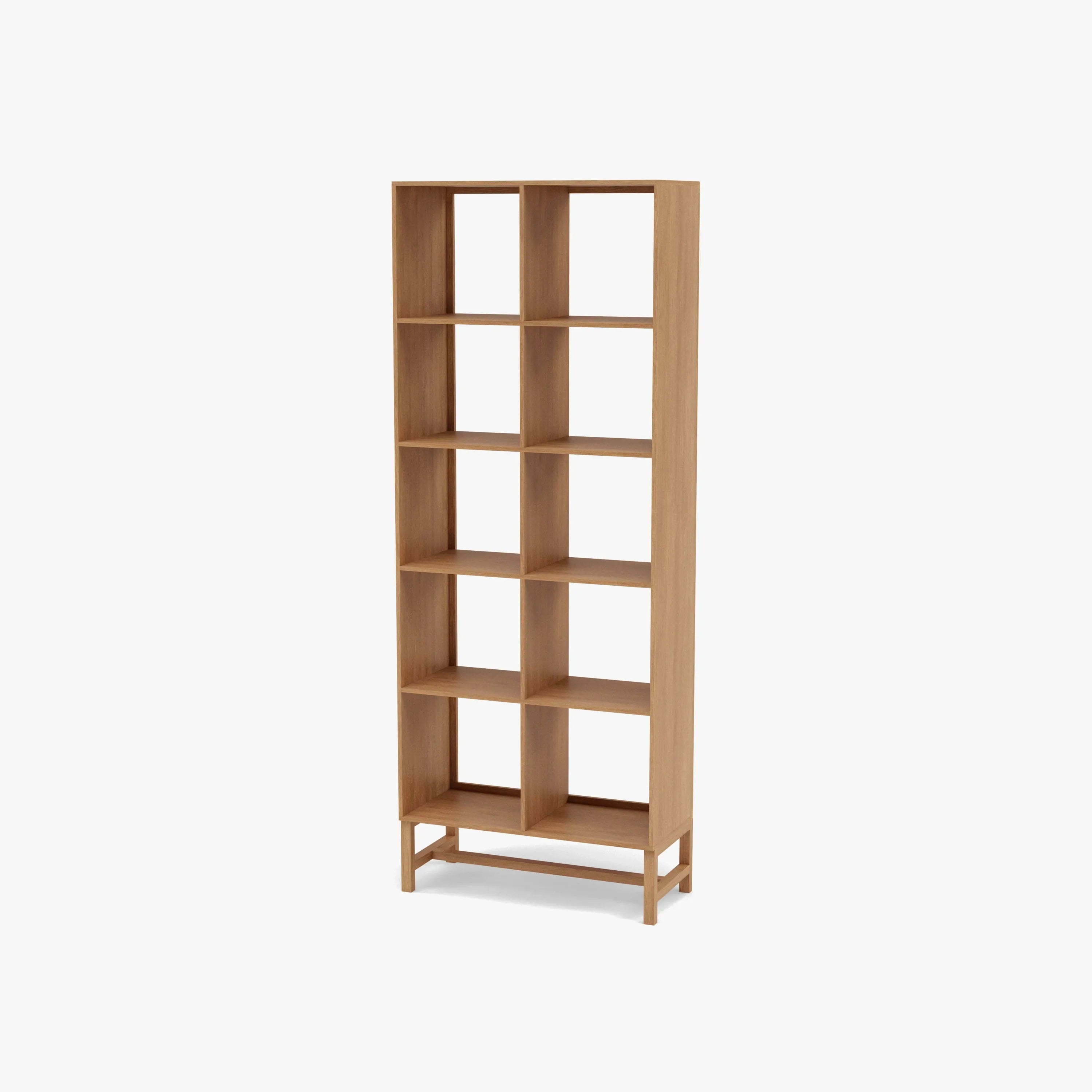 Jonas Display Shelf 2 x 5 75 x 33 x 196cm American Oak