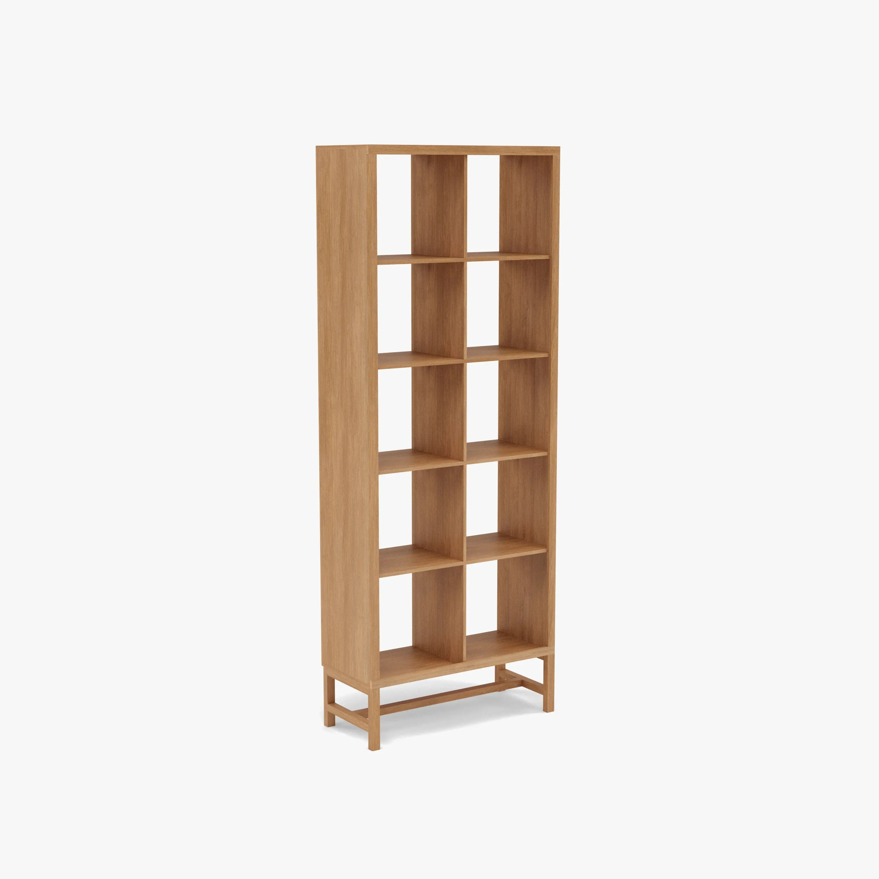 Jonas Display Shelf 2 x 5 75 x 33 x 196cm American Oak