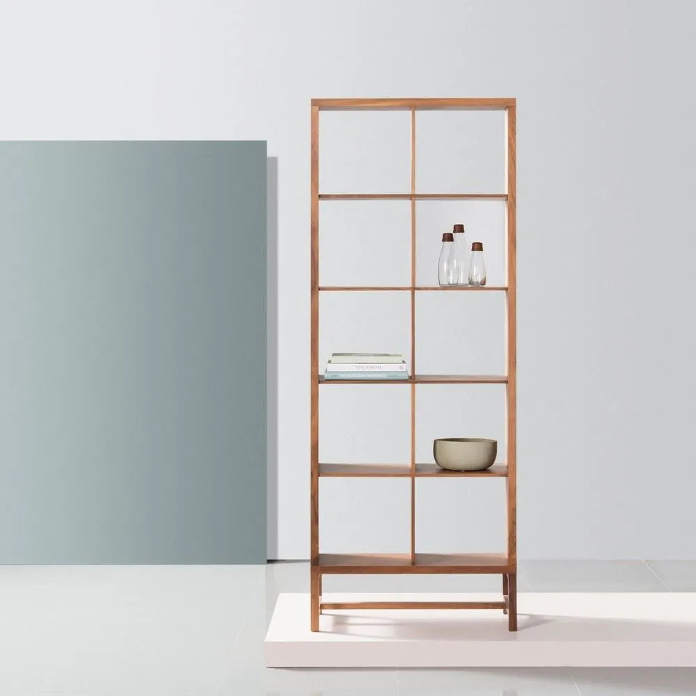 Jonas Display Shelf 2 x 5 75 x 33 x 196cm American Walnut
