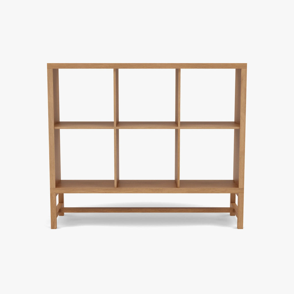 Jonas Display Shelf 3 x 2 110 x 33 x 94cm American Oak