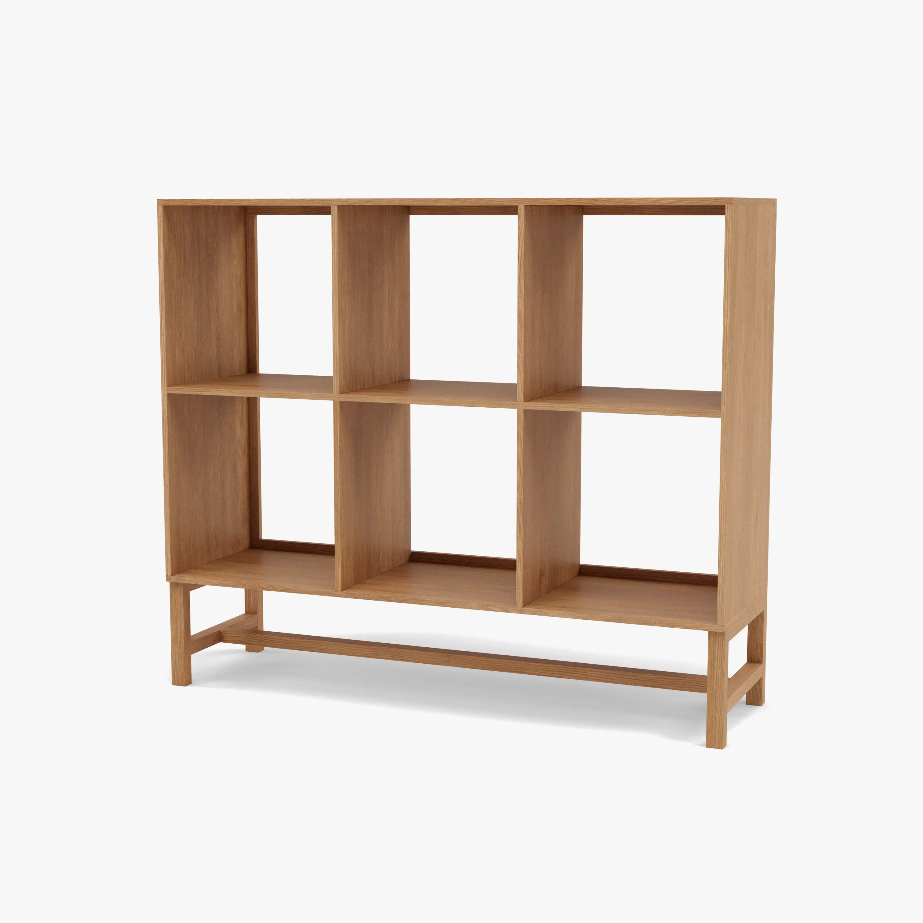Jonas Display Shelf 3 x 2 110 x 33 x 94cm American Oak