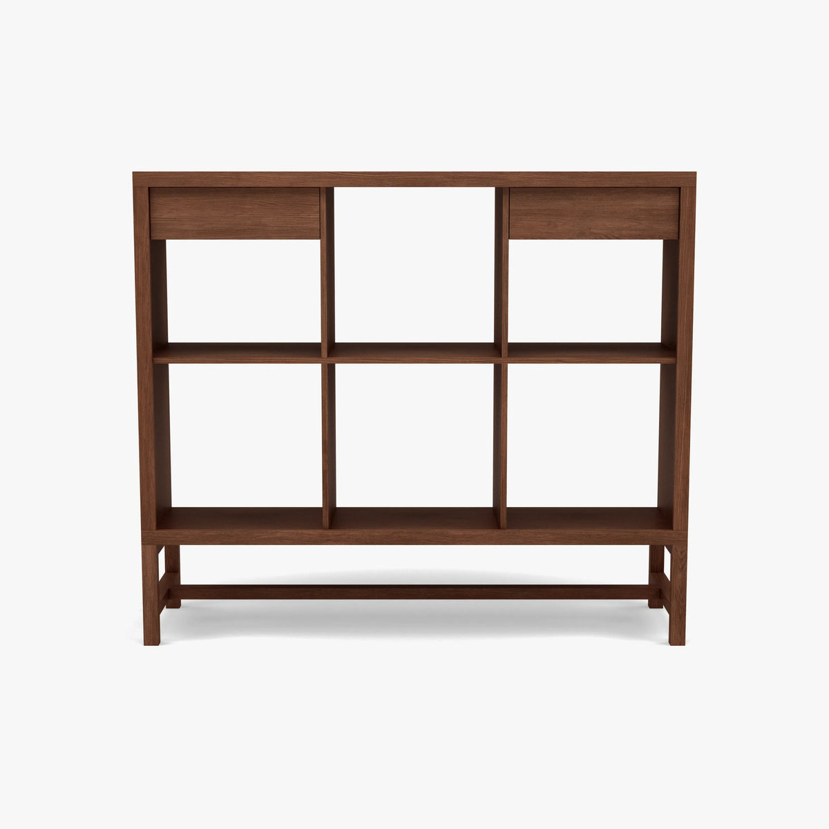 Jonas Display Shelf 3 x 2 with Drawers 110 x 33 x 94cm American Walnut