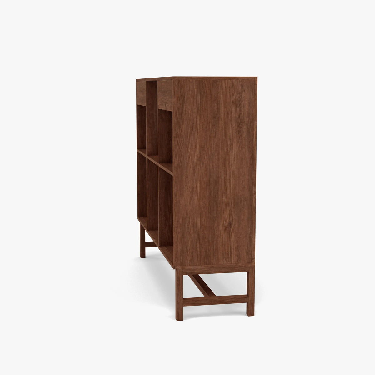 Jonas Display Shelf 3 x 2 with Drawers 110 x 33 x 94cm American Walnut