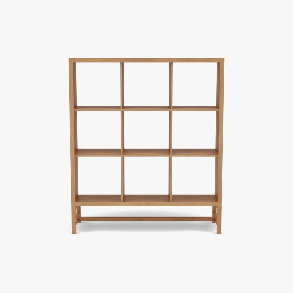 Jonas Display Shelf 3 x 3 110 x 33 x 128cm American Oak