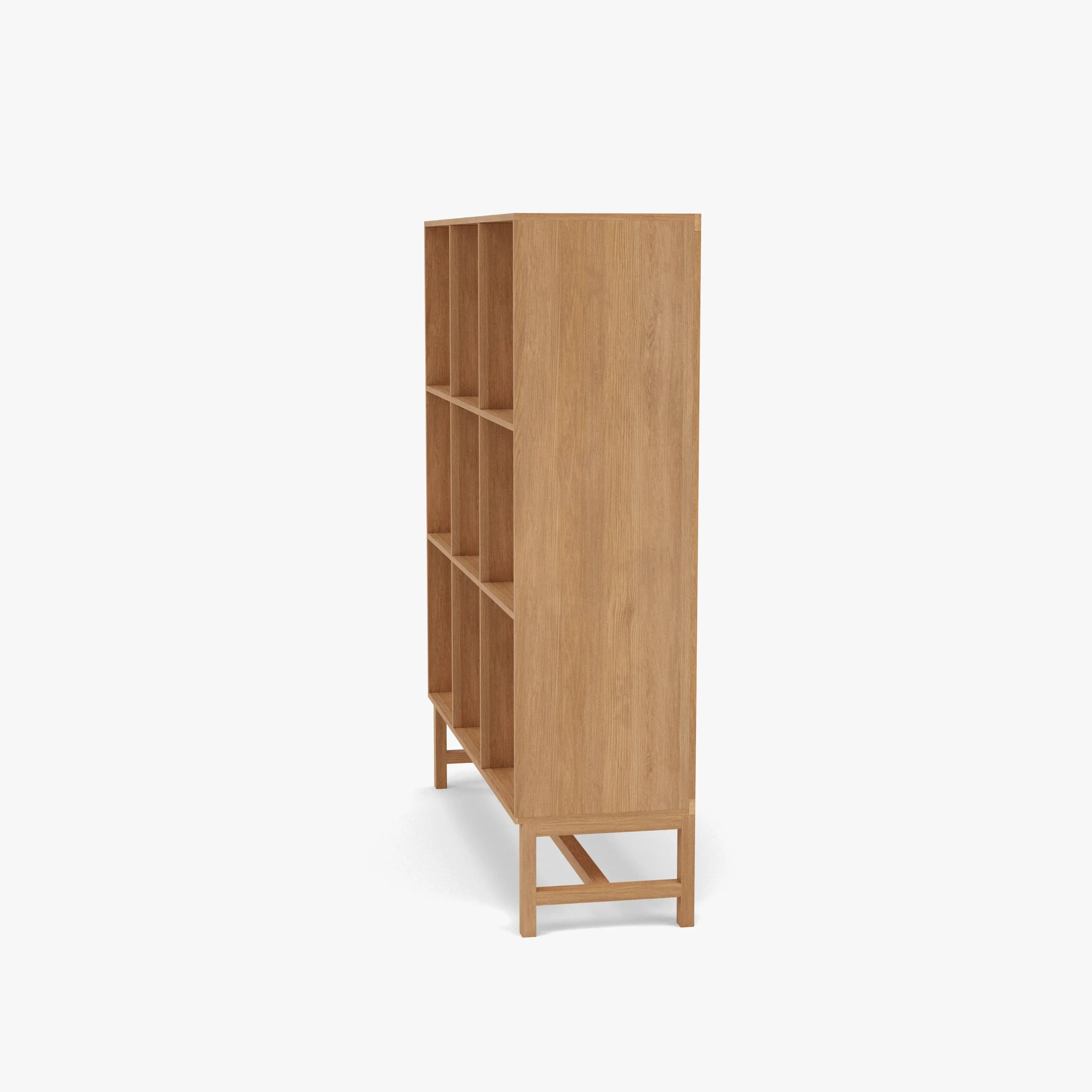 Jonas Display Shelf 3 x 3 110 x 33 x 128cm American Oak