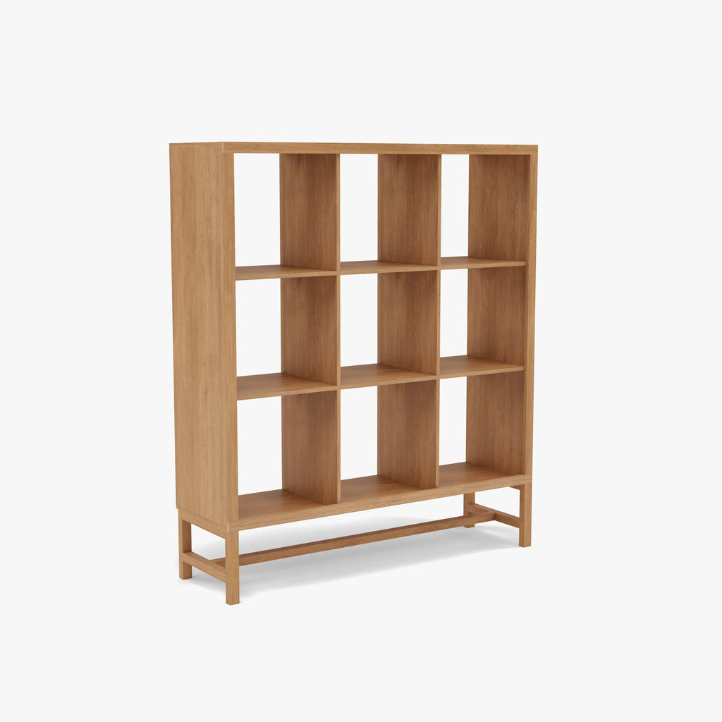 Jonas Display Shelf 3 x 3 110 x 33 x 128cm American Oak