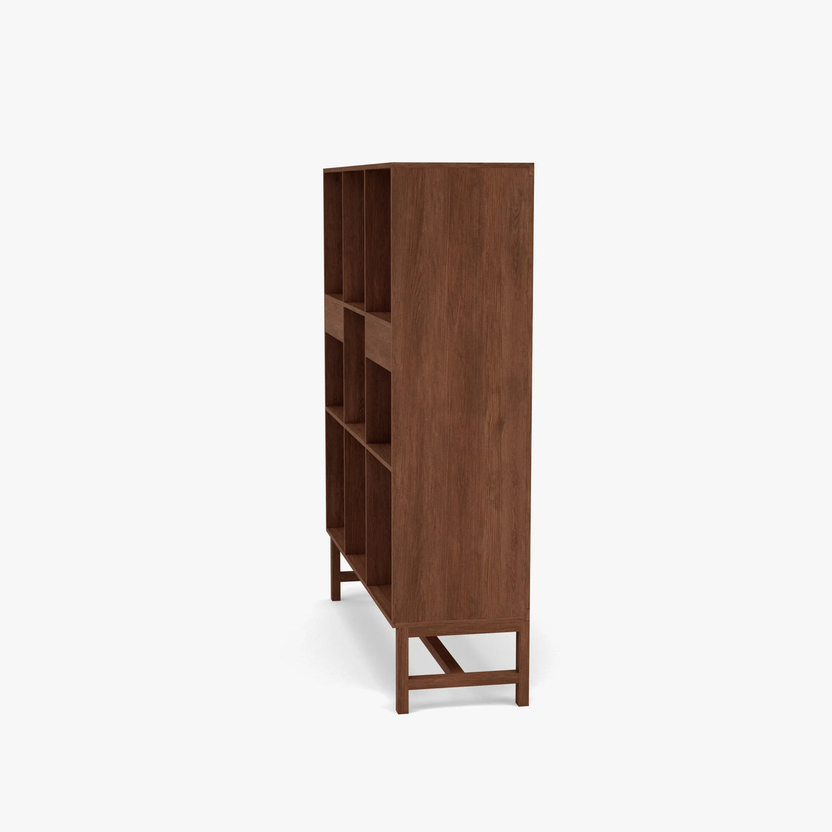 Jonas Display Shelf 3 x 3 with Drawers 110 x 33 x 128cm American Walnut