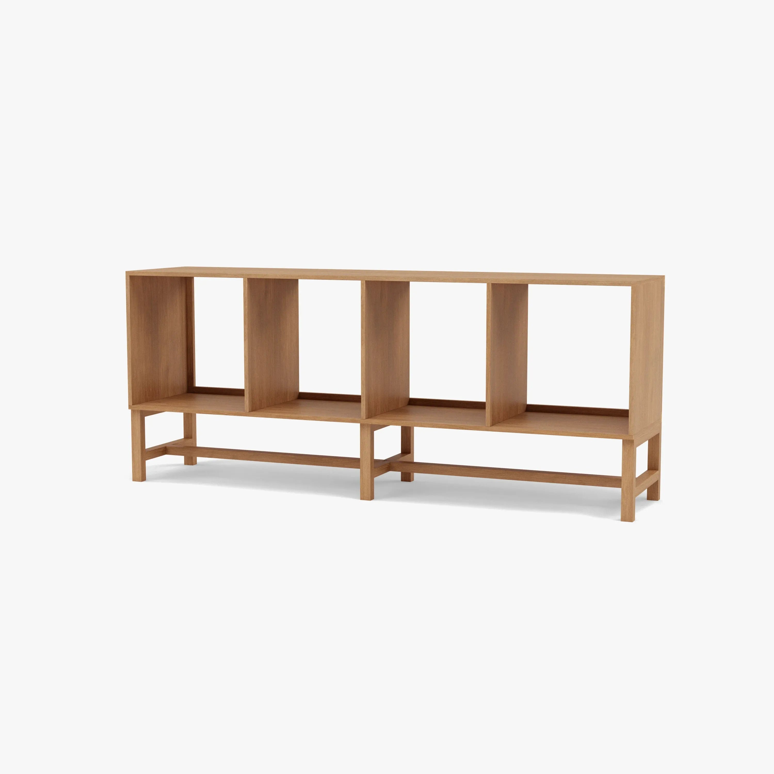 Jonas Display Shelf 4 x 1 145 x 33 x 60cm American Oak