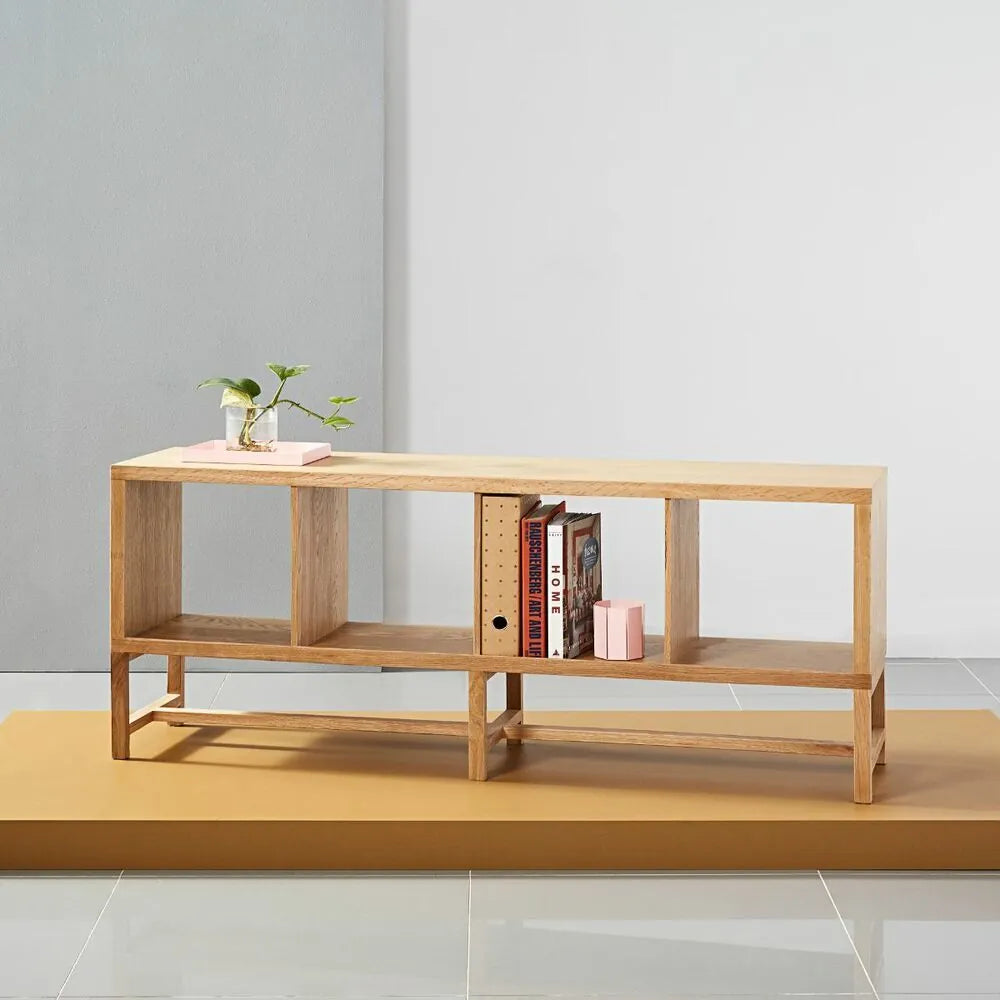 Jonas Display Shelf 4 x 1 145 x 33 x 60cm American Oak