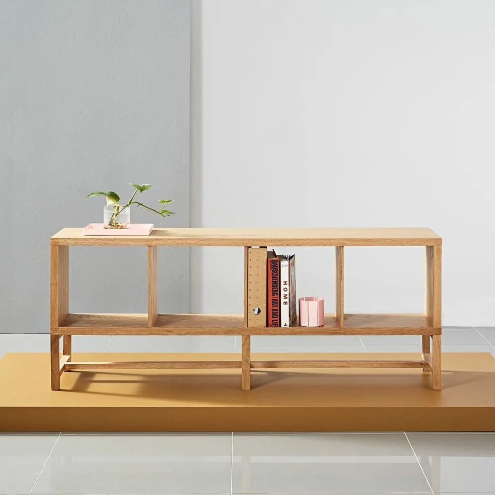 Jonas Display Shelf 4 x 1 145 x 33 x 60cm American Oak