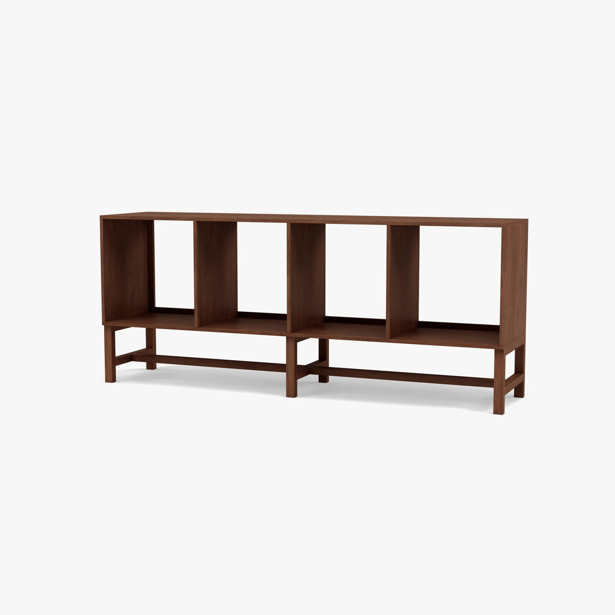 Jonas Display Shelf 4 x 1 145 x 33 x 60cm American Walnut