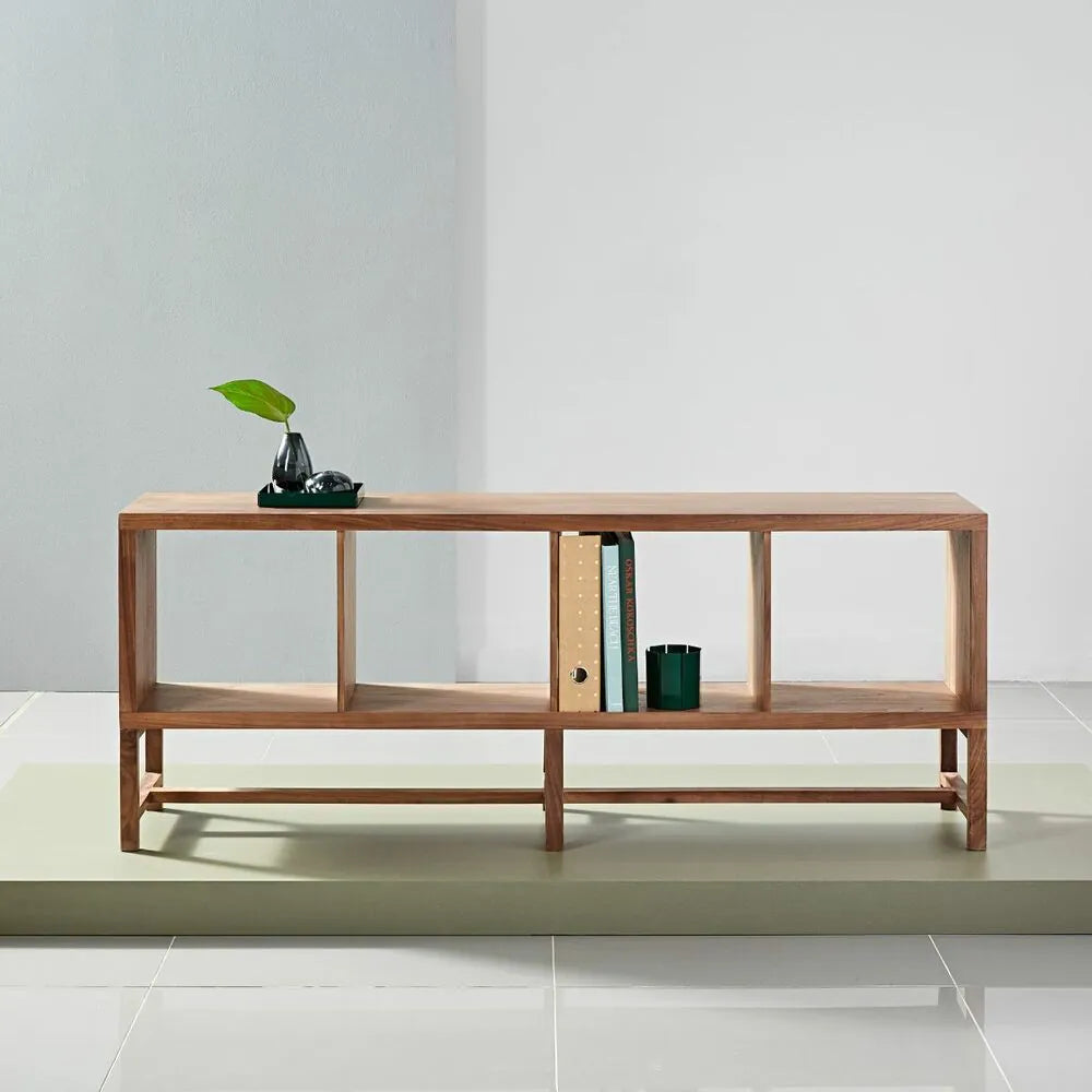 Jonas Display Shelf 4 x 1 145 x 33 x 60cm American Walnut