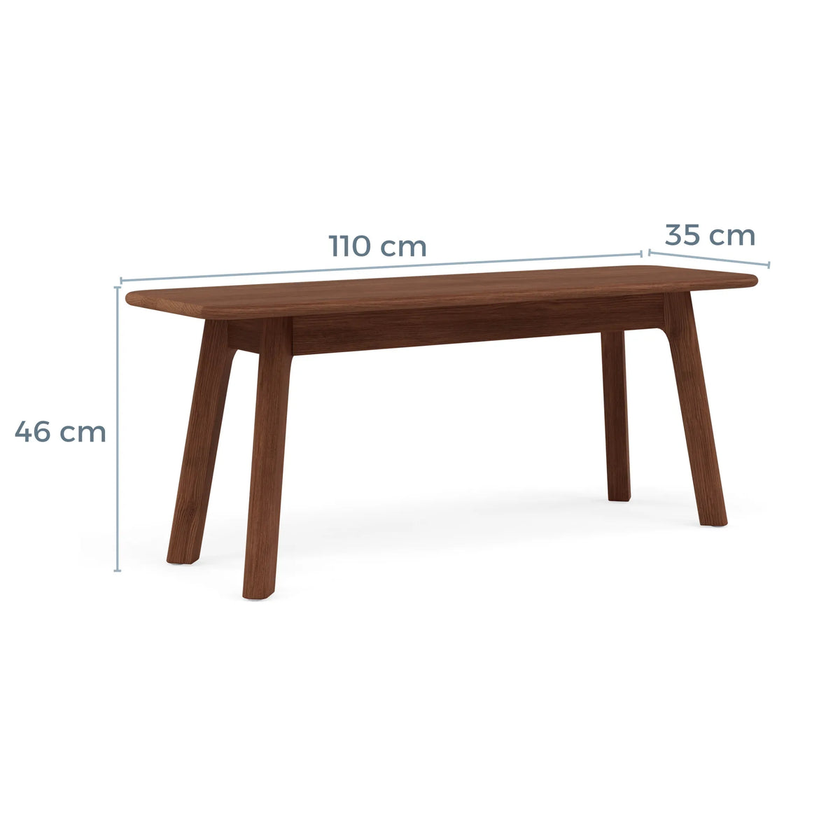 Magnus Bench 110 x 35cm Solid American Walnut