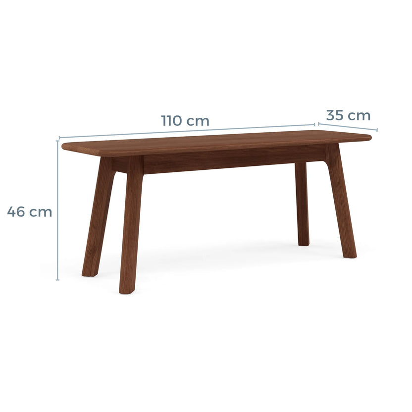 Magnus Bench 110 x 35cm Solid American Walnut