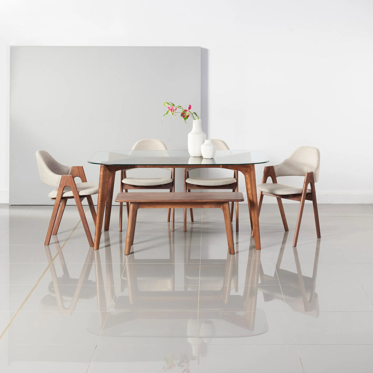 Magnus Bench 110 x 35cm Solid American Walnut