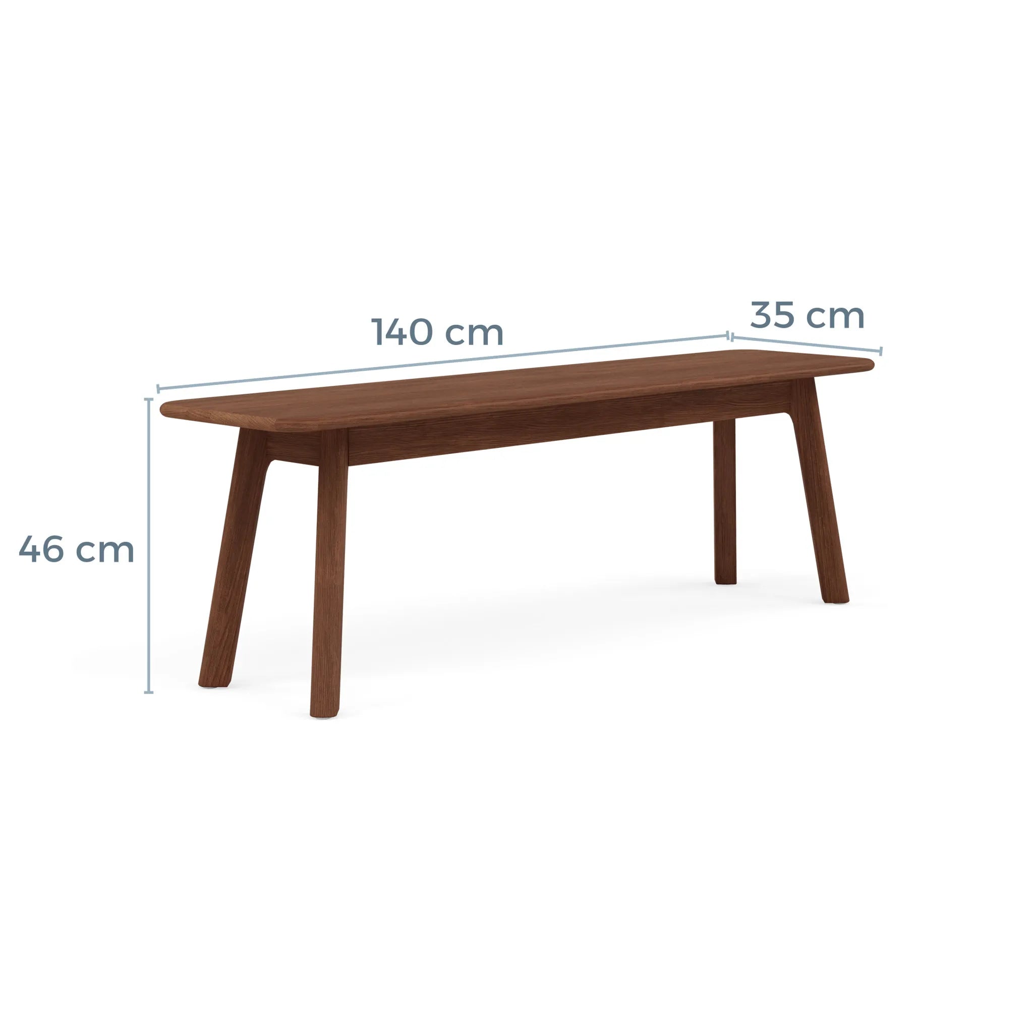 Magnus Bench 140 x 35cm Solid American Walnut