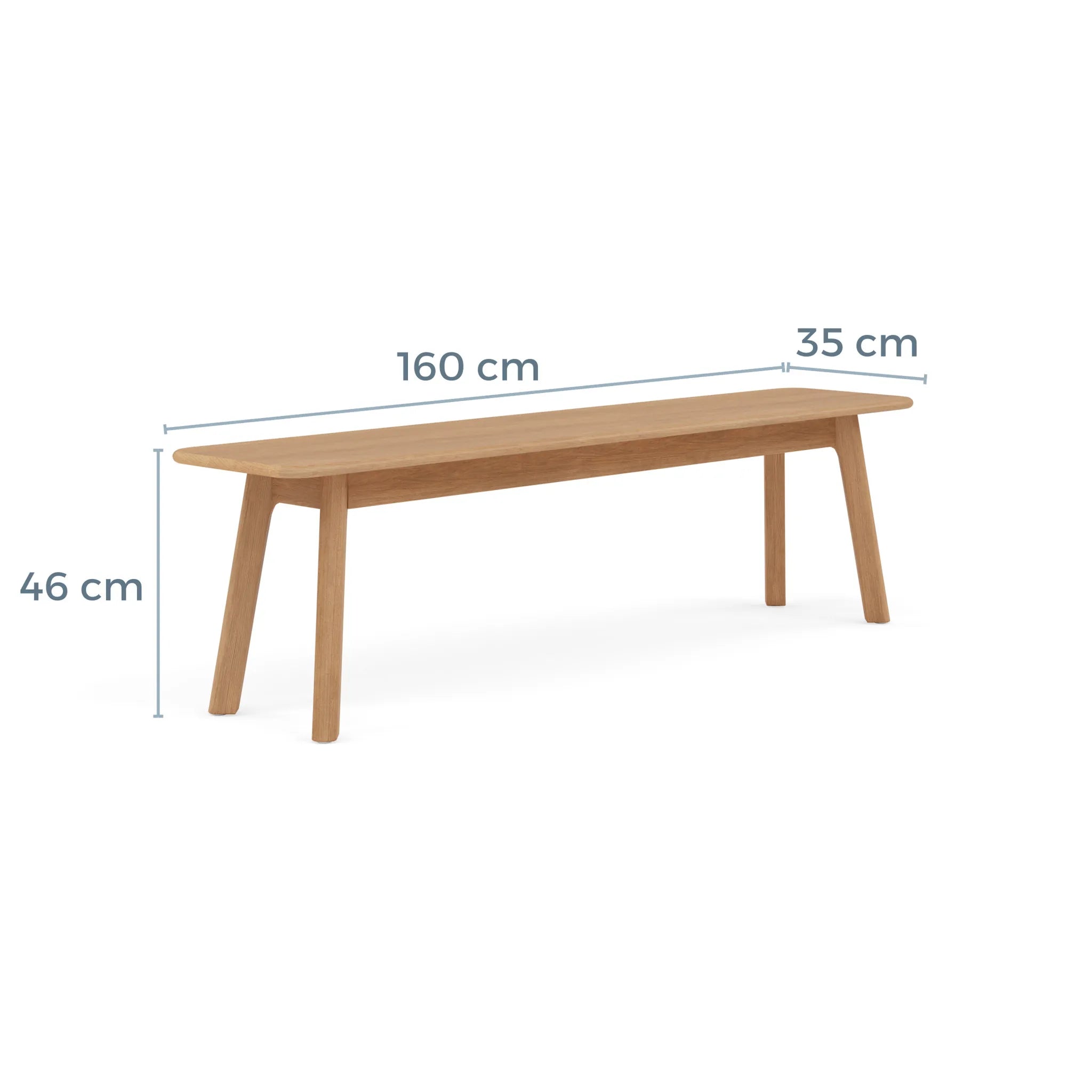 Magnus Bench 160 x 35cm Solid American Oak