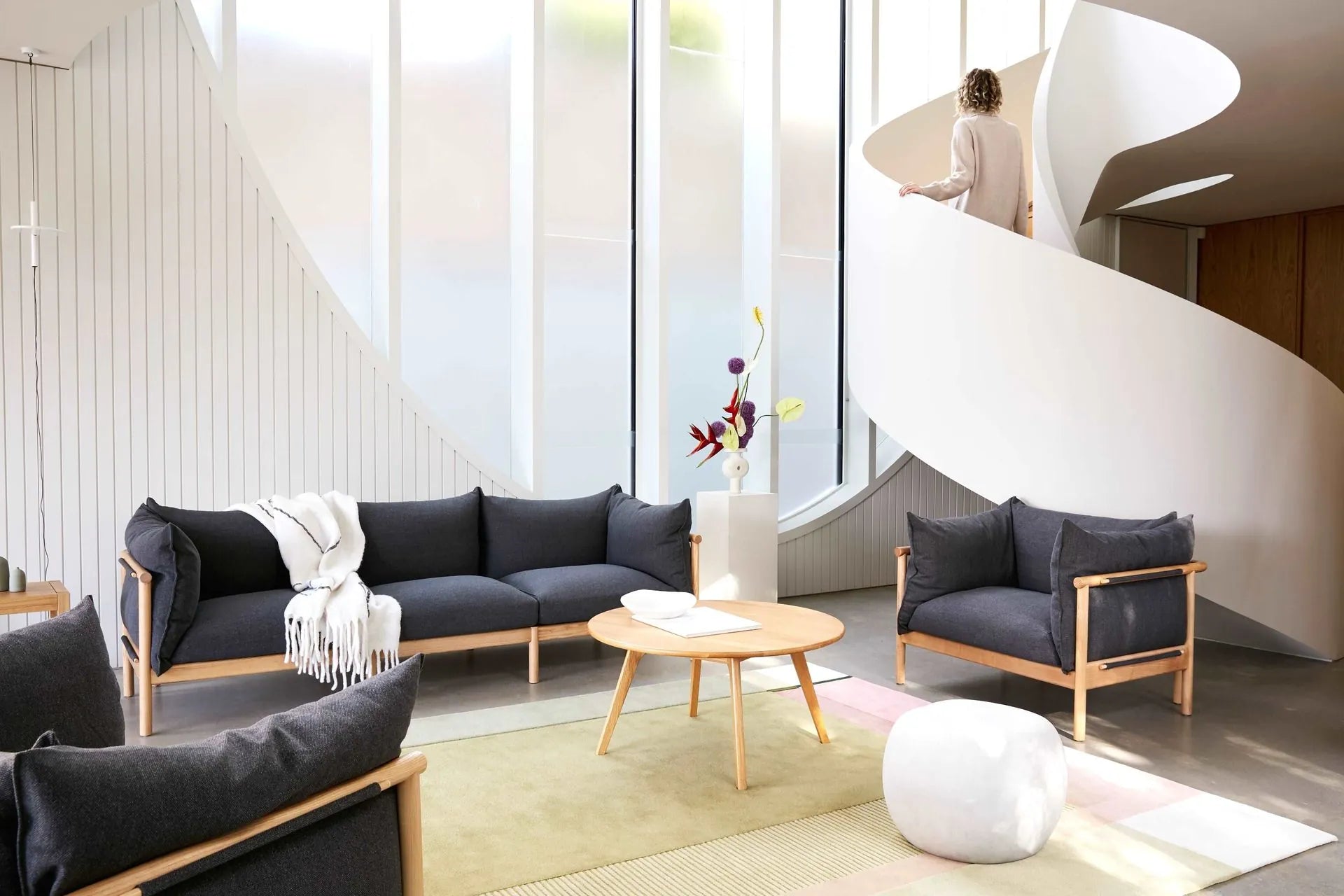 Magnus Coffee Table Round 90cm Diameter Solid American Oak