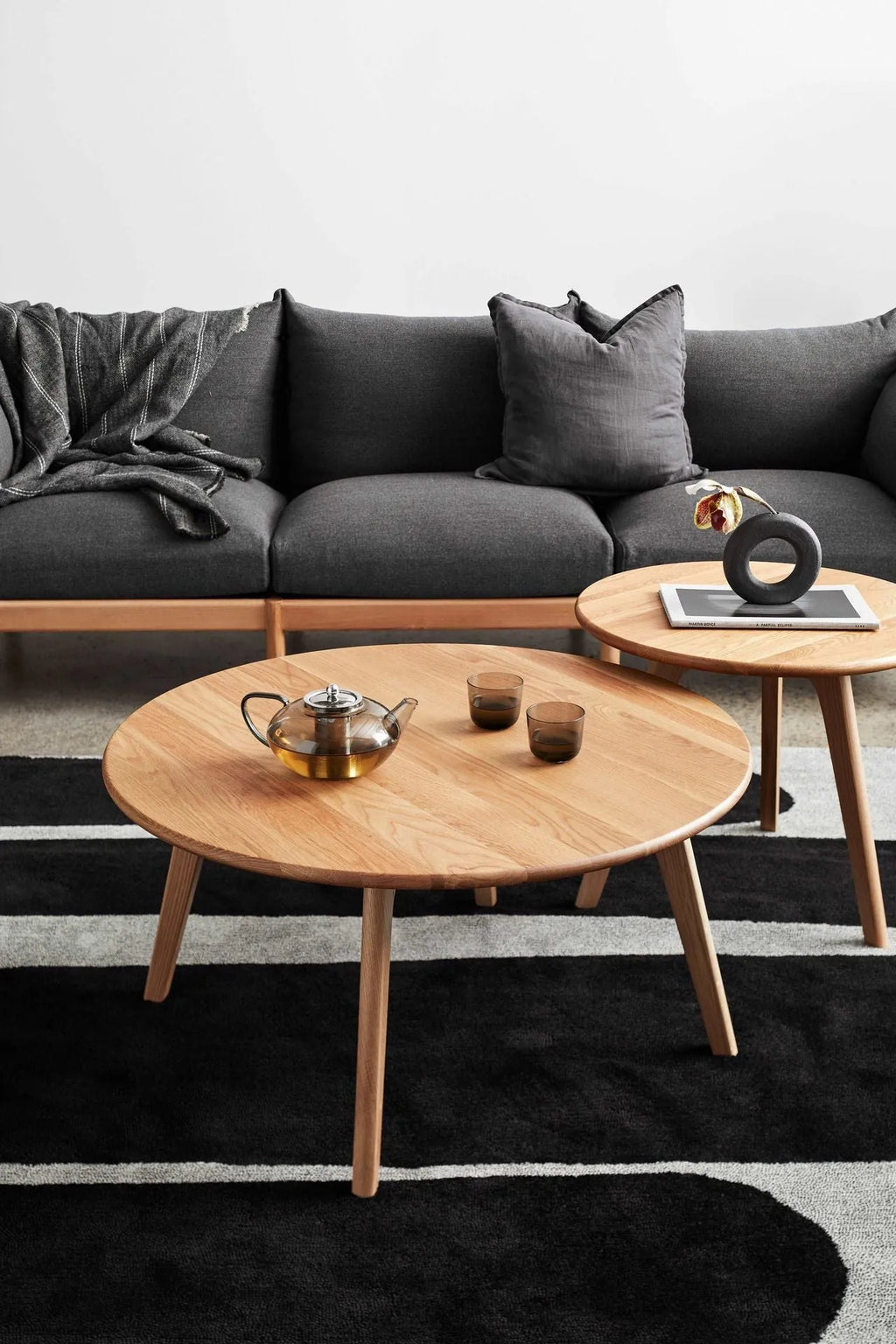 Magnus Coffee Table Round 90cm Diameter Solid American Oak