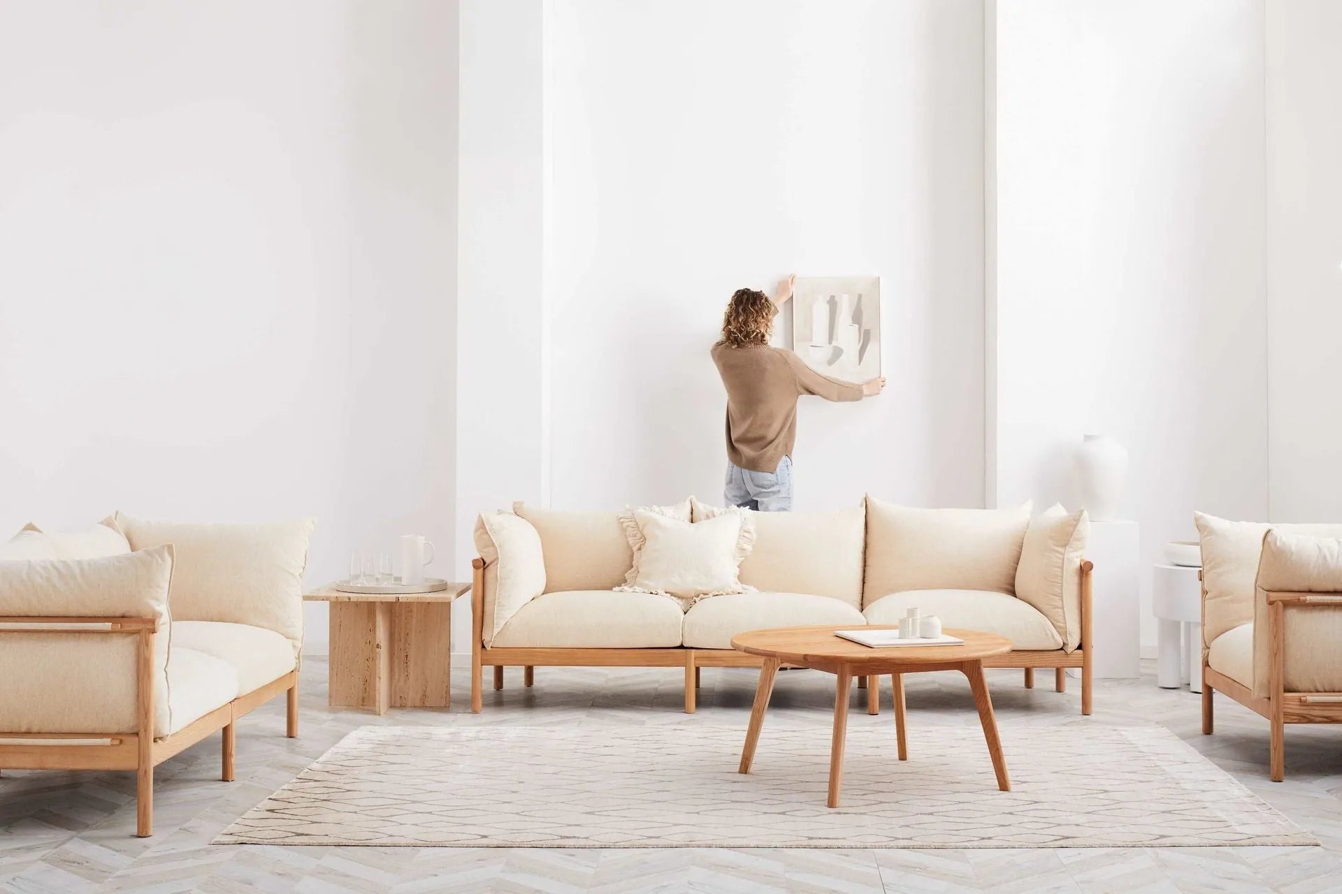 Magnus Coffee Table Round 90cm Diameter Solid American Oak