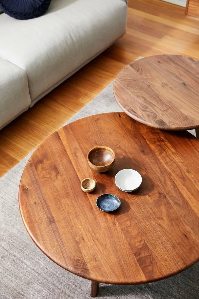 Magnus Coffee Table Round 90cm Diameter Solid American Walnut