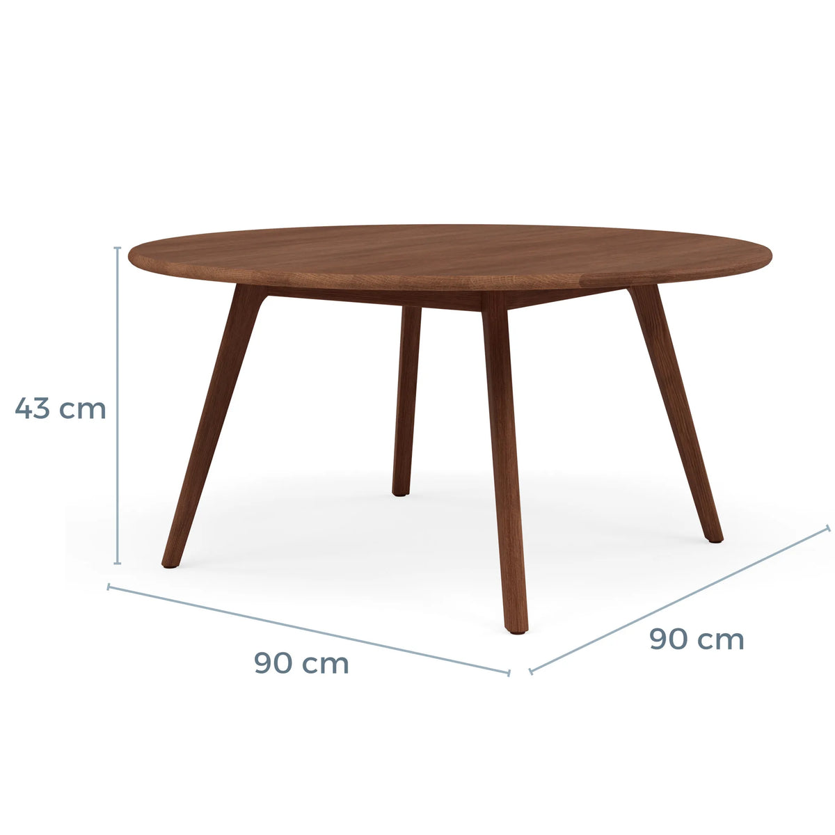 Magnus Coffee Table Round 90cm Diameter Solid American Walnut