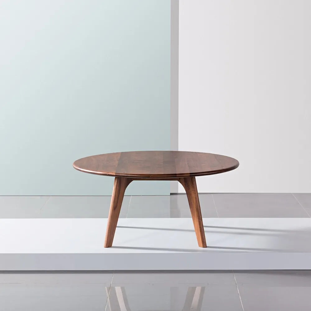 Magnus Coffee Table Round 90cm Diameter Solid American Walnut