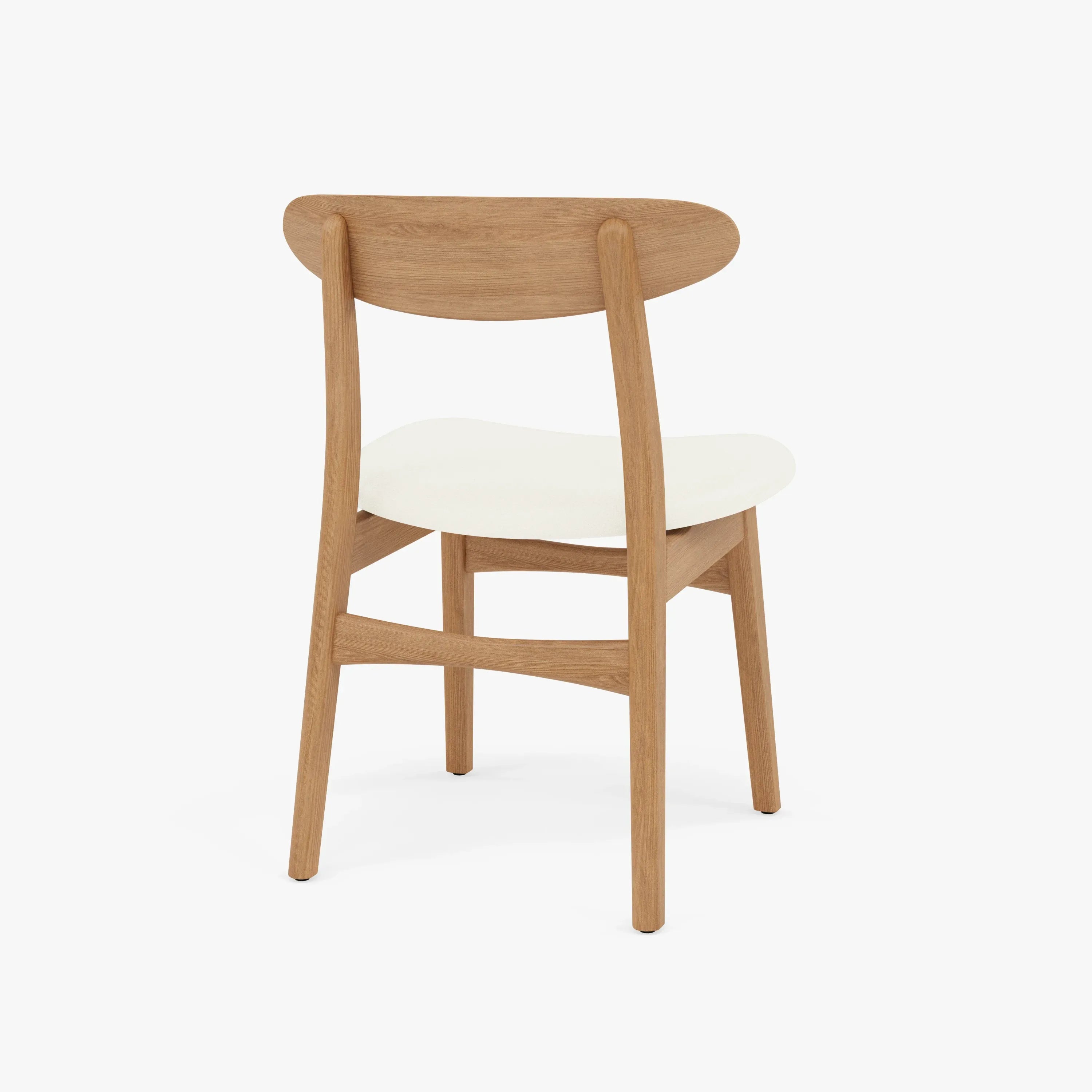 Magnus Dining Chair Cream Leather Solid American Oak