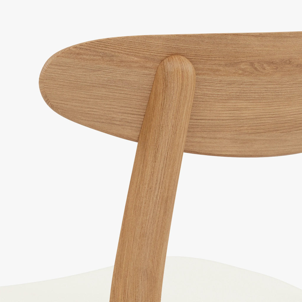 Magnus Dining Chair Cream Leather Solid American Oak