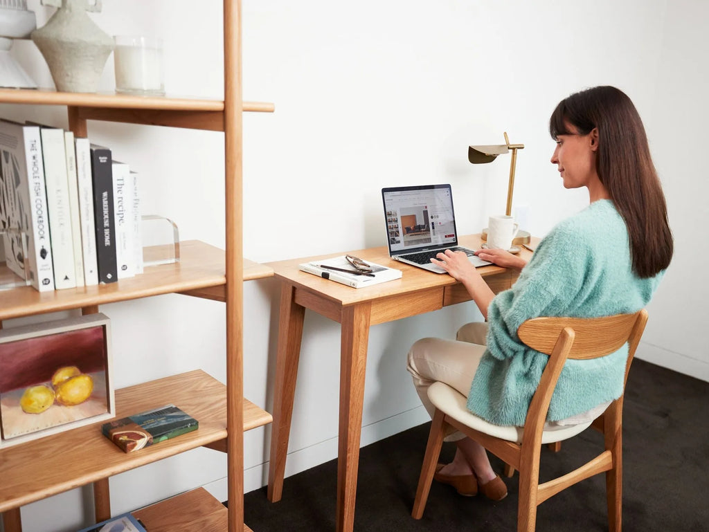 Magnus Dining Chair Cream Leather Solid American Oak