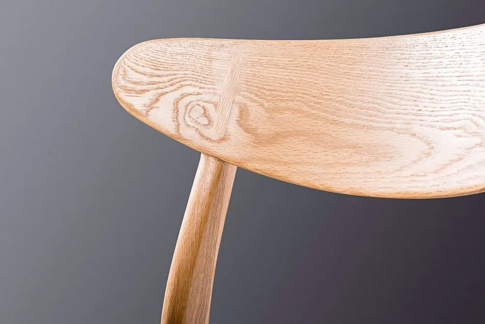 Magnus Dining Chair Cream Leather Solid American Oak