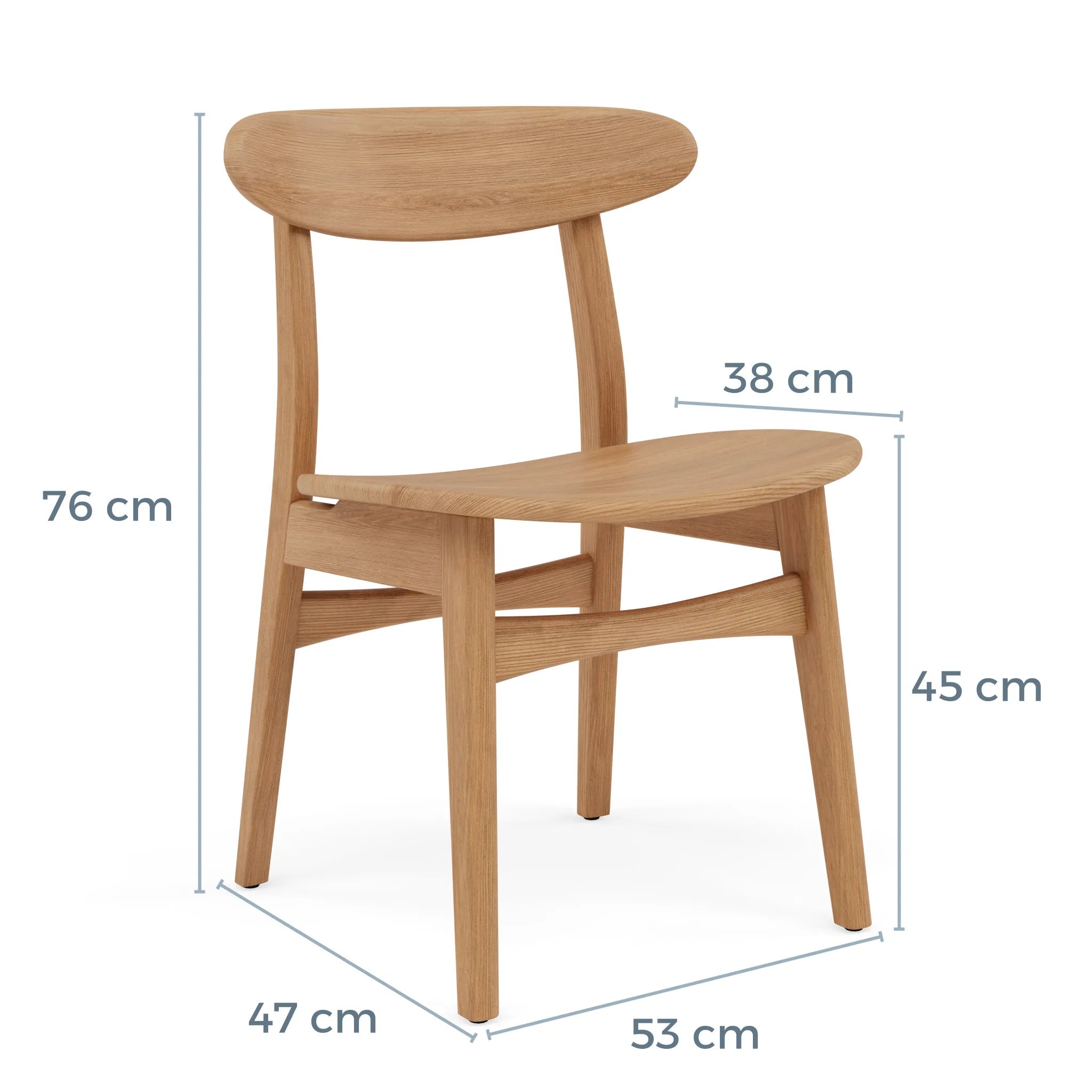 Magnus Dining Chair Solid Seat Solid American Oak