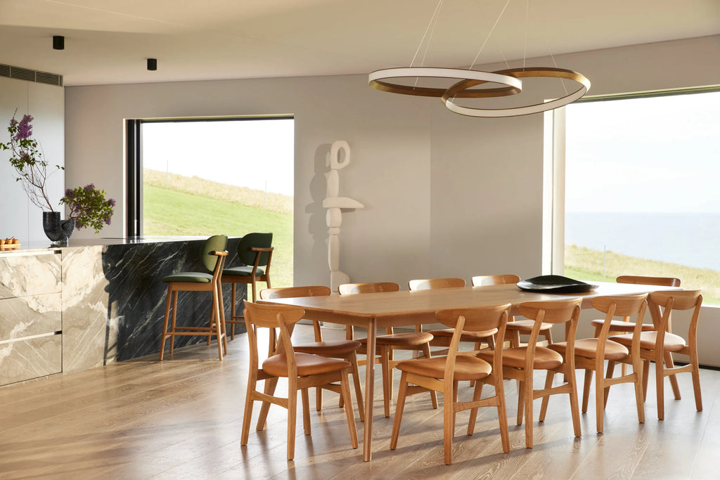 Magnus Dining Chair Tan Leather Solid American Oak