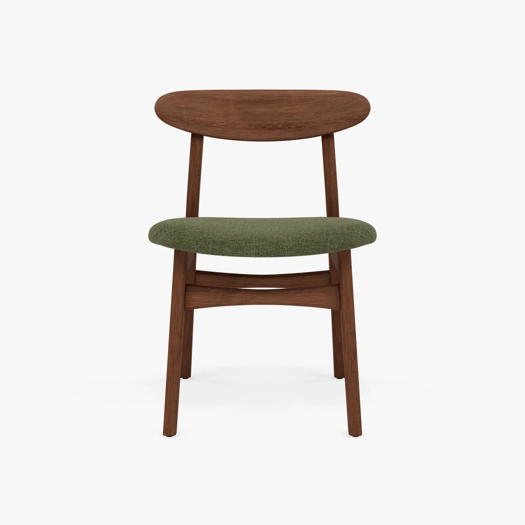 Magnus Dining Chair Aloe Green Fabric Solid American Walnut