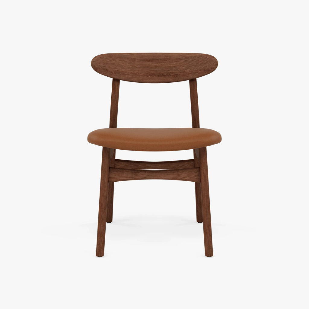 Magnus Dining Chair Tan Leather Solid American Walnut