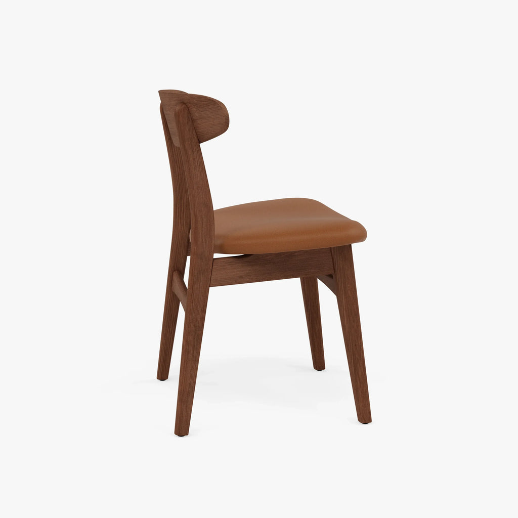 Magnus Dining Chair Tan Leather Solid American Walnut