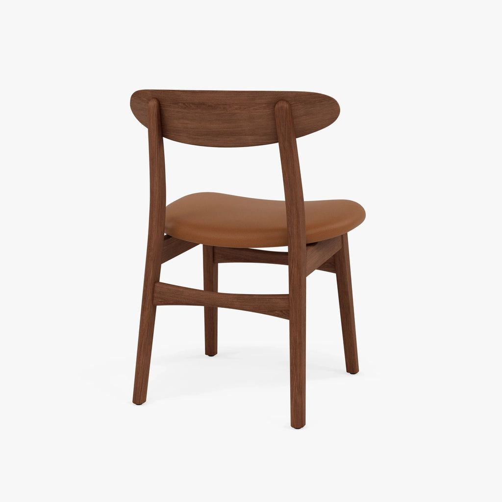 Magnus Dining Chair Tan Leather Solid American Walnut
