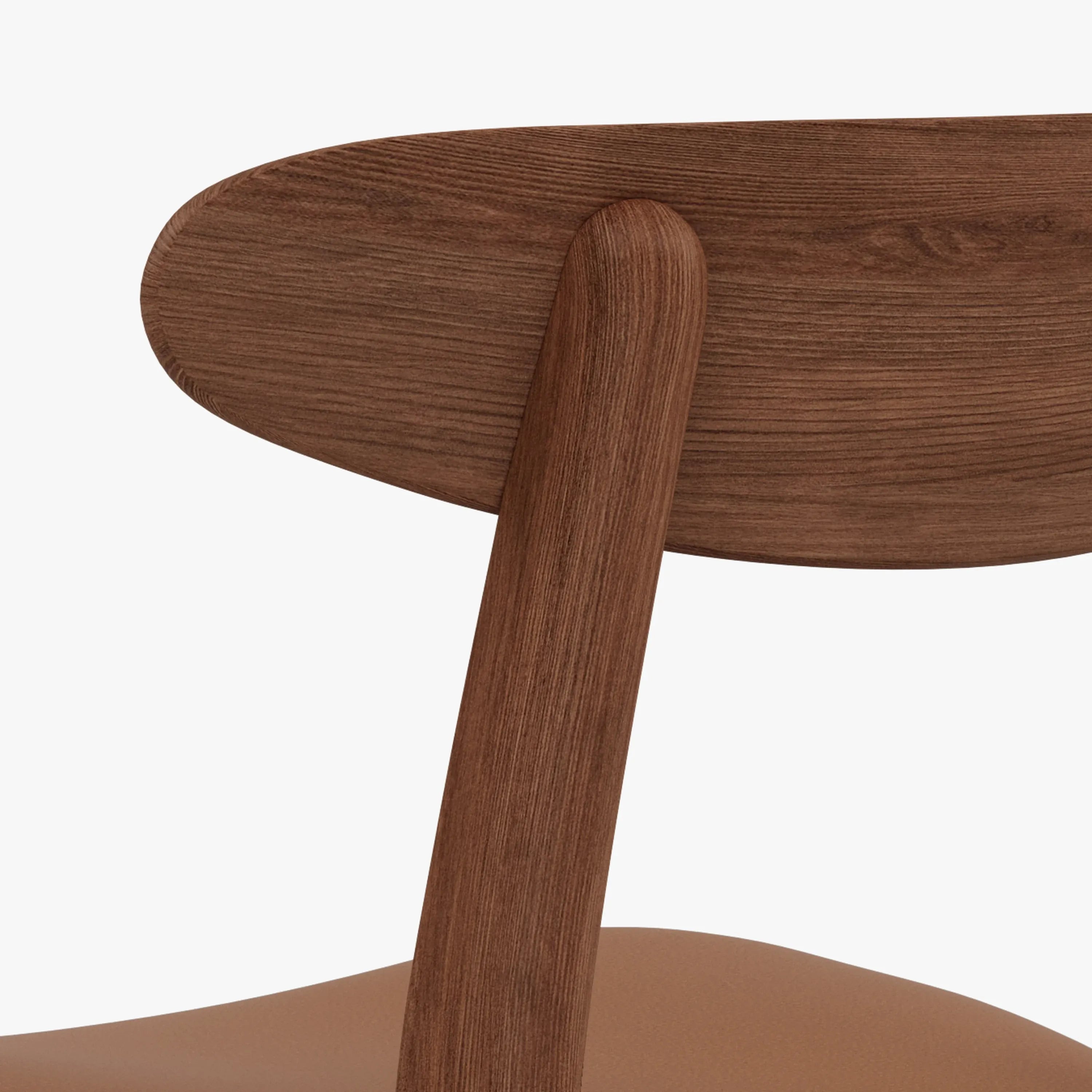 Magnus Dining Chair Tan Leather Solid American Walnut