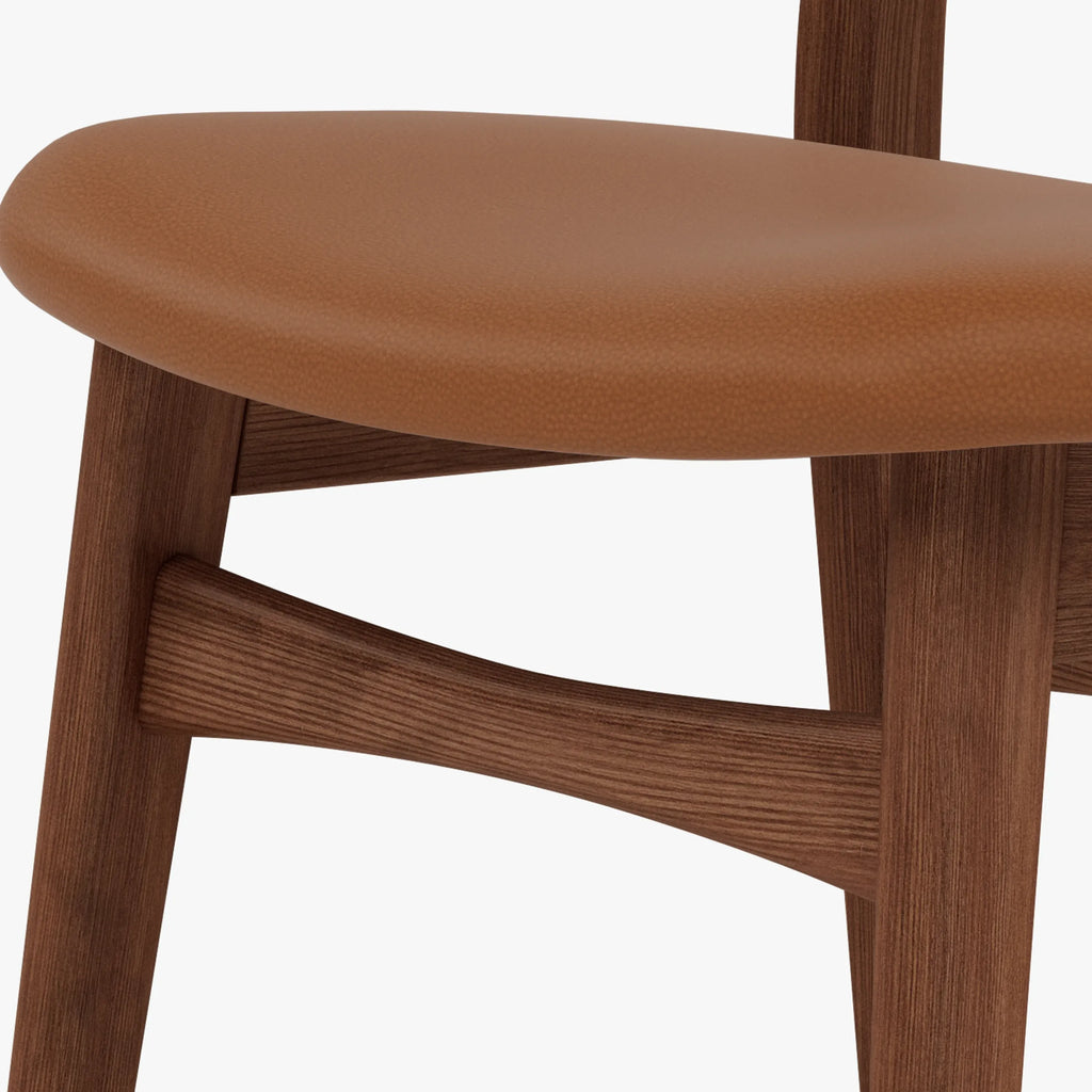 Magnus Dining Chair Tan Leather Solid American Walnut