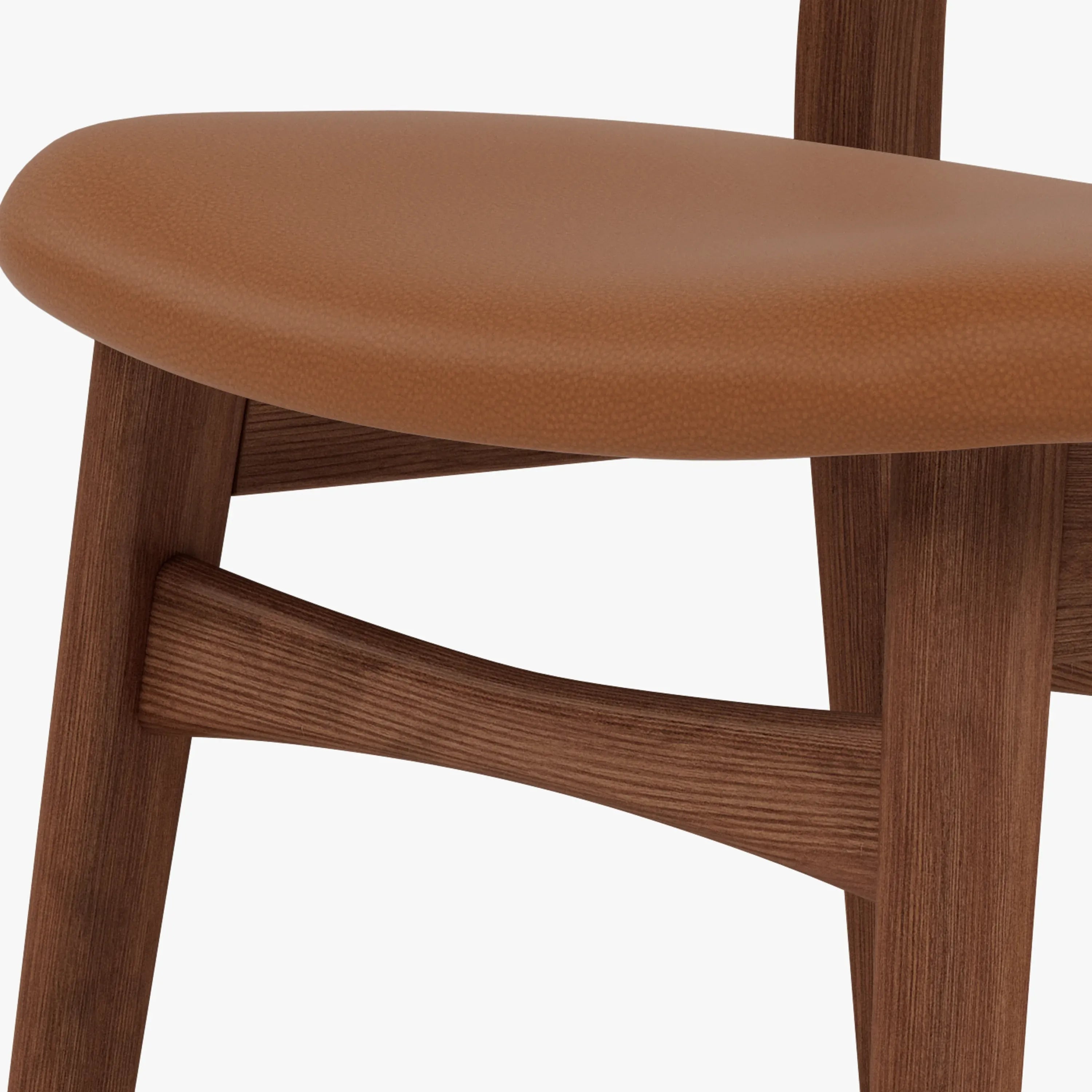 Magnus Dining Chair Tan Leather Solid American Walnut