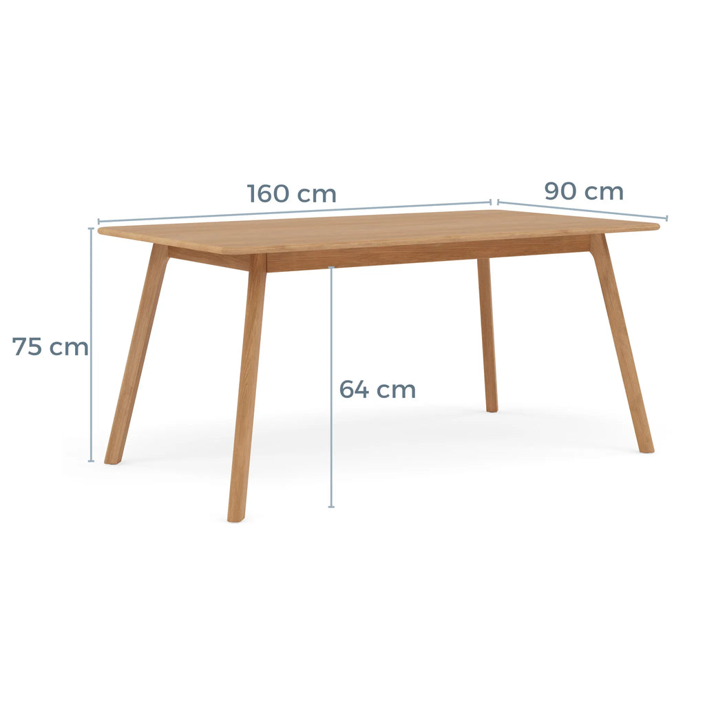 Magnus Dining Table 160 x 90cm Solid American Oak