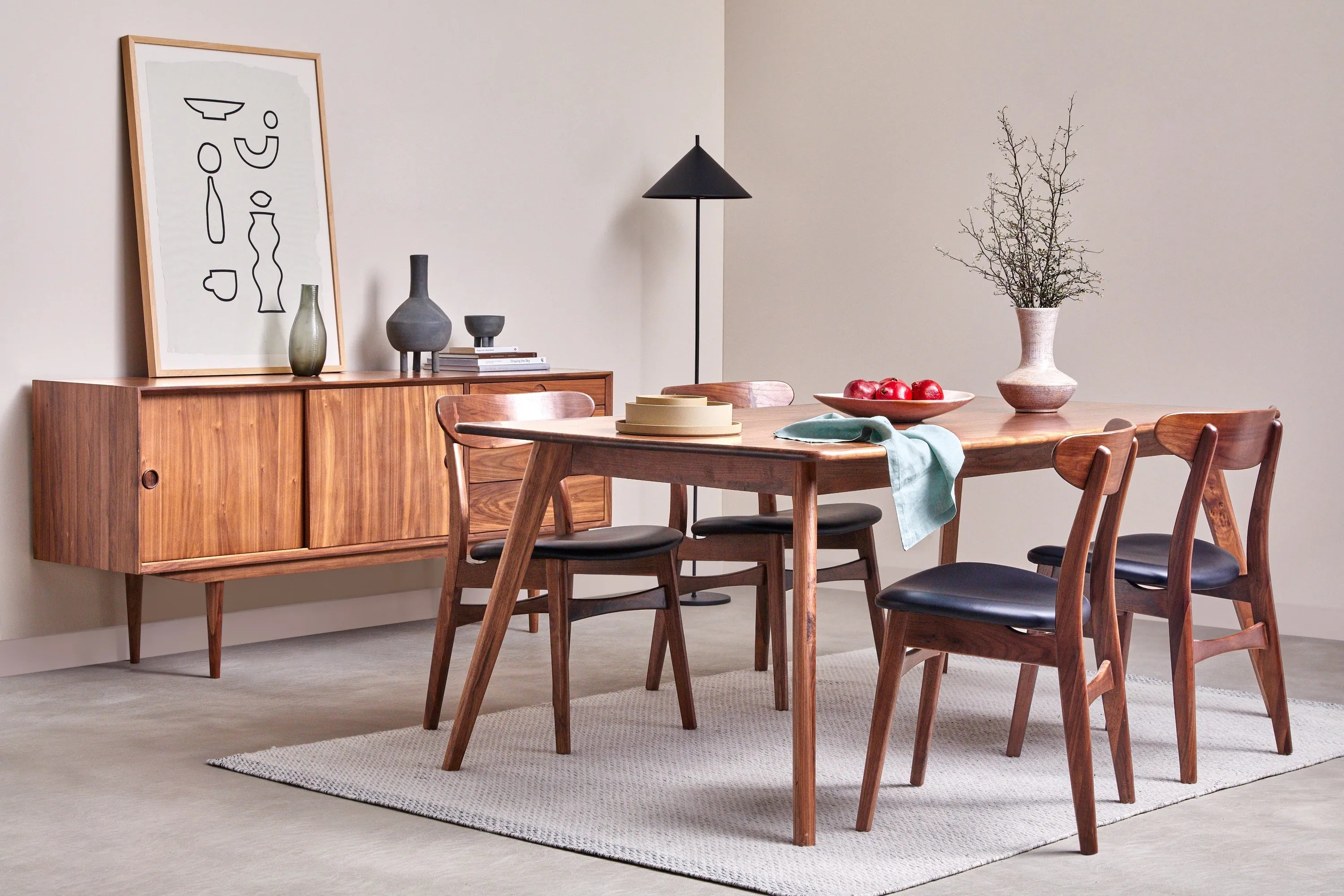 Magnus Dining Table 180 x 90cm Solid American Walnut
