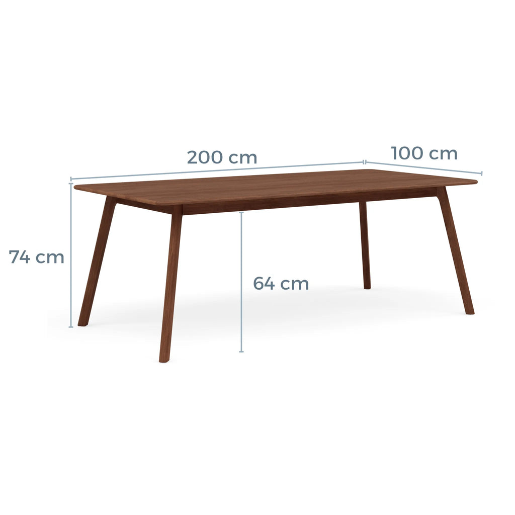 Magnus Dining Table 200 x 100cm Solid American Walnut