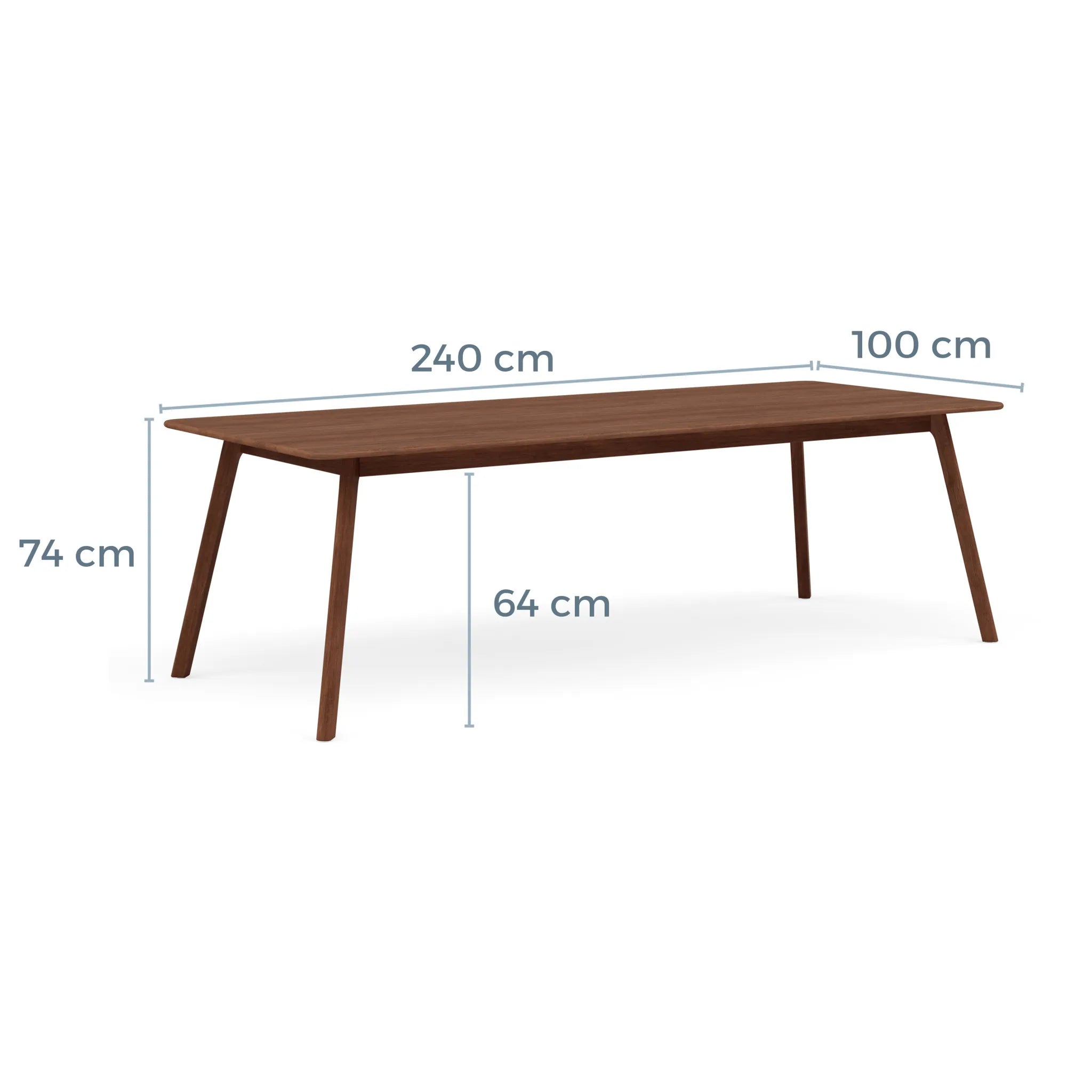 Magnus Dining Table 240 x 100cm Solid American Walnut